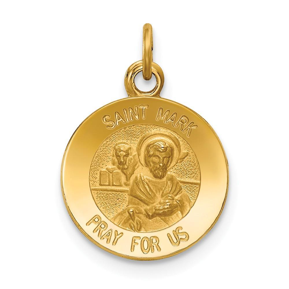 Lovely Rita's Pendants & Charms No Engraving 14k Yellow Gold Saint Mark Medal Pendant