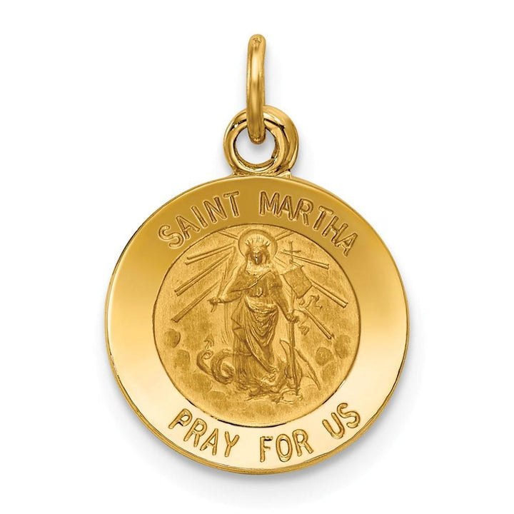 Lovely Rita's Pendants & Charms No Engraving 14k Yellow Gold Saint Martha Medal Pendant