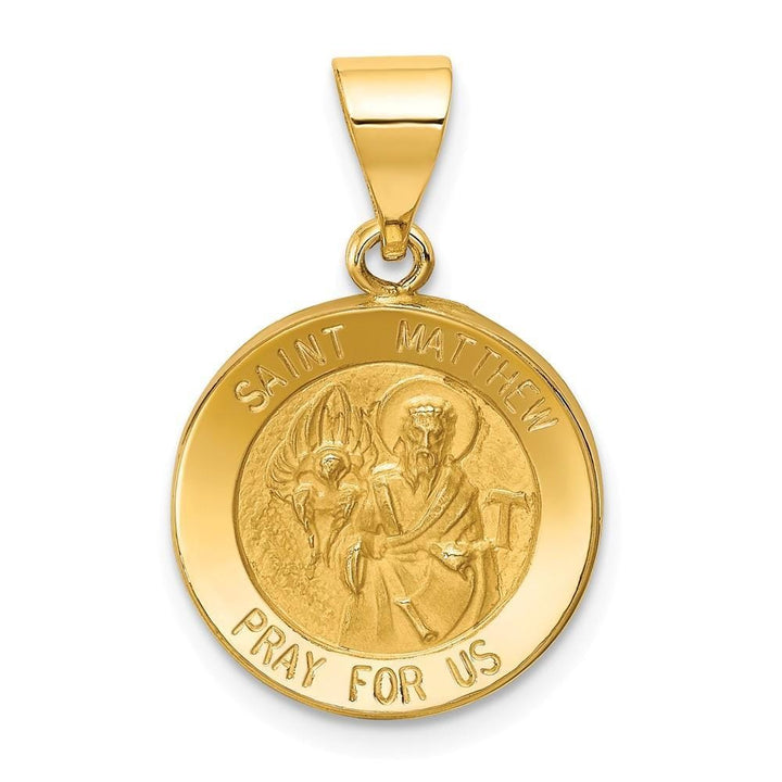 Lovely Rita's Pendants & Charms No Engraving 14k Yellow Gold Saint Matthew Medal Pendant
