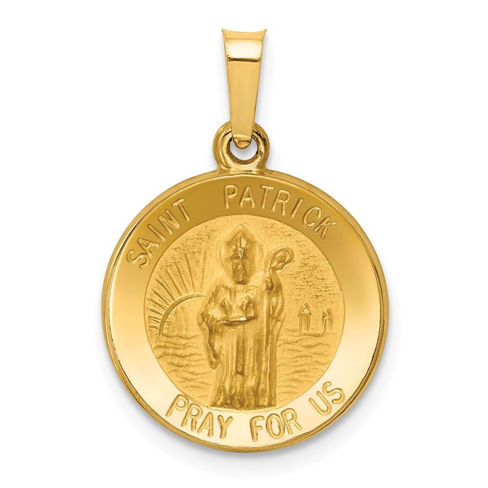 Lovely Rita's Pendants & Charms No Engraving 14k Yellow Gold Saint Patrick Medal Pendant