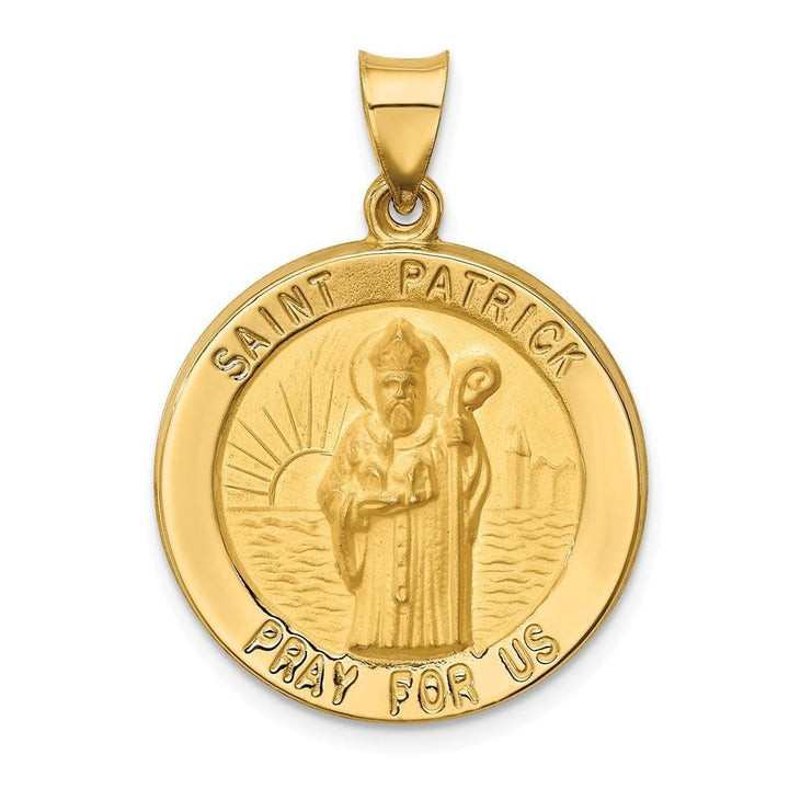 Lovely Rita's Pendants & Charms No Engraving 14k Yellow Gold Saint Patrick Medal Pendant