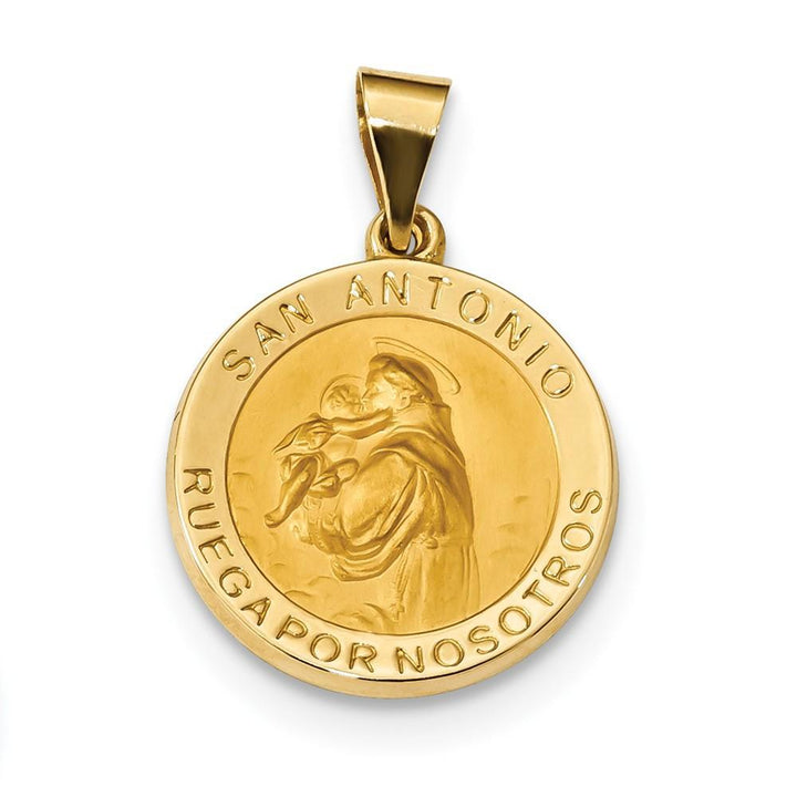 Lovely Rita's Pendants & Charms No Engraving 14k Yellow Gold Spanish Saint Anthony Medal
