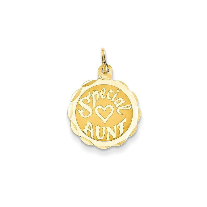 Lovely Rita's Pendants & Charms No Engraving 14k Yellow Gold Special Aunt Charm Pendant