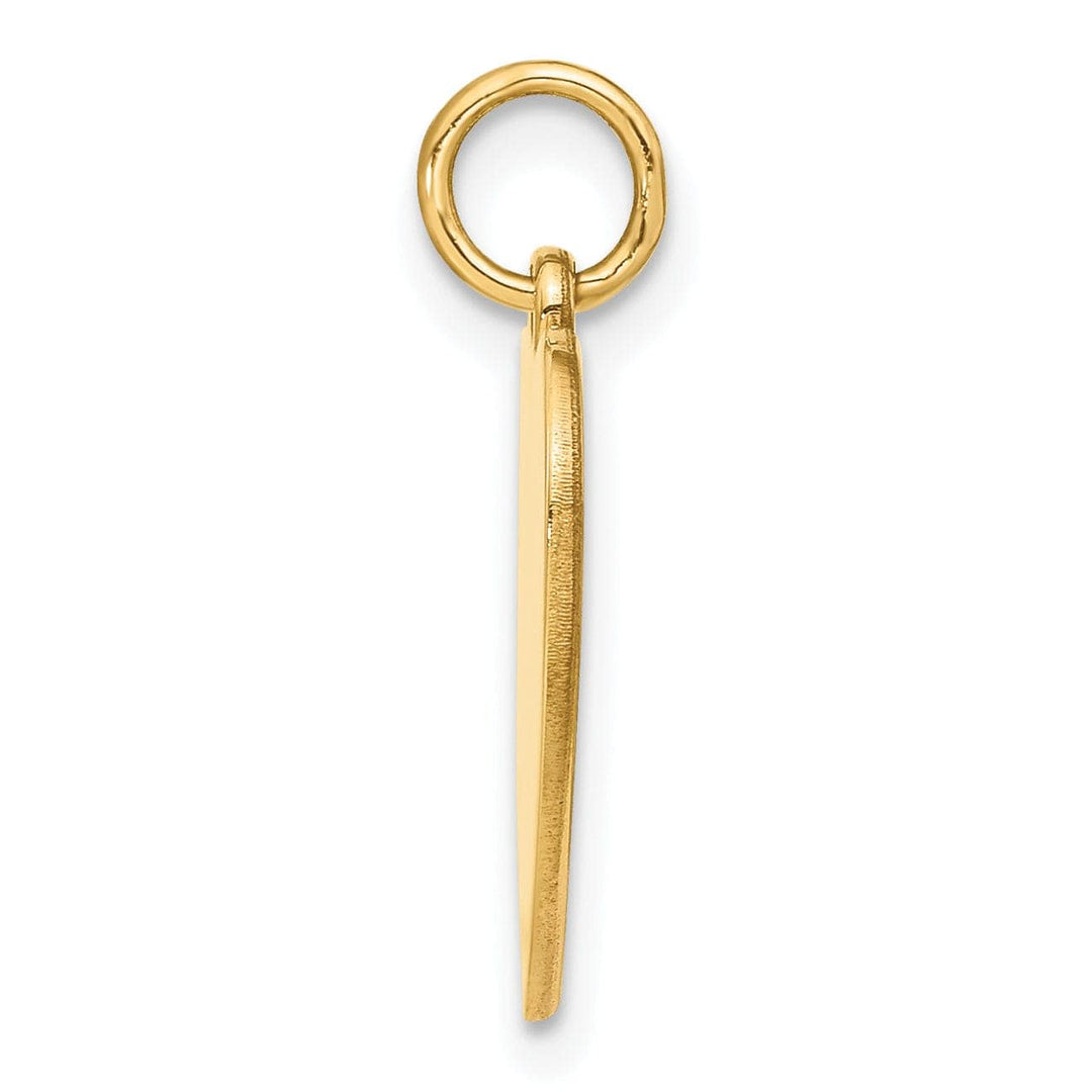 Lovely Rita's Pendants & Charms No Engraving Needed 14k Yellow Gold Polished Textured Finish U.S.A Flag in Heart Shape Design Charm Pendant