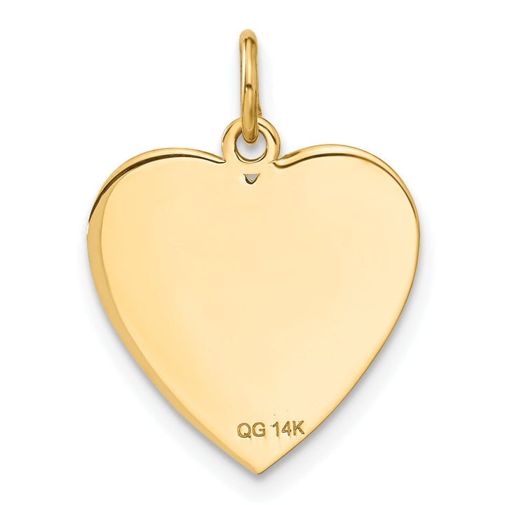 Lovely Rita's Pendants & Charms No Engraving Needed 14k Yellow Gold Polished Textured Finish U.S.A Flag in Heart Shape Design Charm Pendant