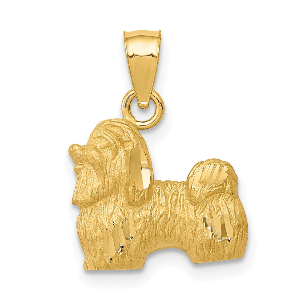 Lovely Rita's Pendants & Charms No Engraving Needed 14k Yellow Gold Textured Polished Finish Mastiff Dog Charm Pendant