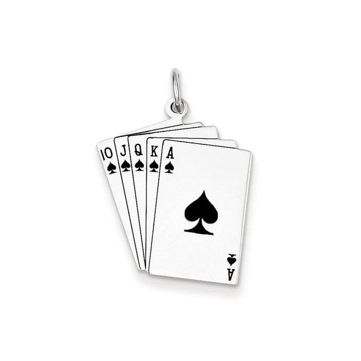 Lovely Rita's Pendants & Charms No Engraving Silver Polish Finish Enamel Playing cards Charm