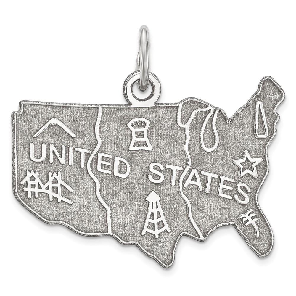 Lovely Rita's Pendants & Charms No Engraving Silver Polish Satin Finish United States Charm