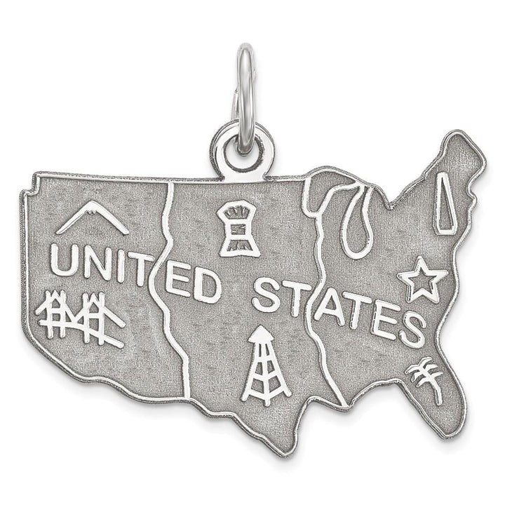 Lovely Rita's Pendants & Charms No Engraving Silver Polish Satin Finish United States Charm