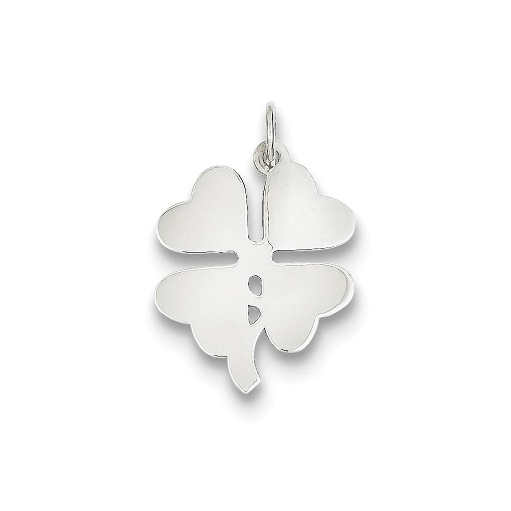Lovely Rita's Pendants & Charms No Engraving Silver Polished Flat Disc 4-leaf Clover Charm