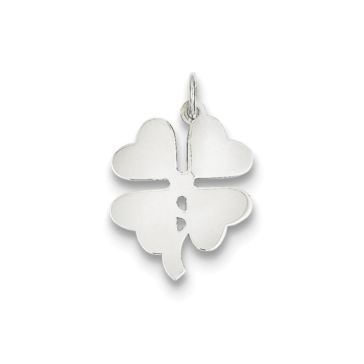 Lovely Rita's Pendants & Charms No Engraving Silver Polished Flat Disc 4-leaf Clover Charm