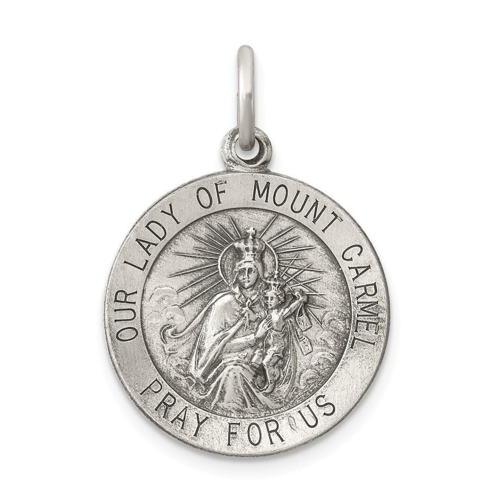 Lovely Rita's Pendants & Charms No Engraving Sterling Silver Antiqued Our Lady of Mount Carmel