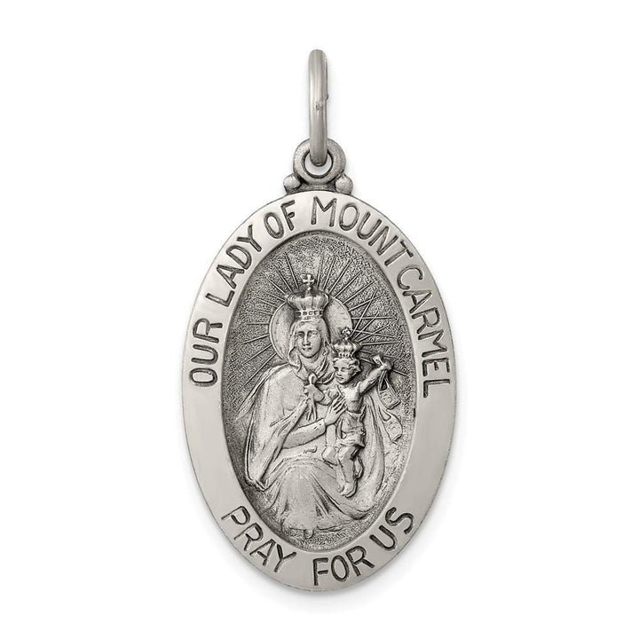 Lovely Rita's Pendants & Charms No Engraving Sterling Silver Antiqued Our Lady of Mount Carmel