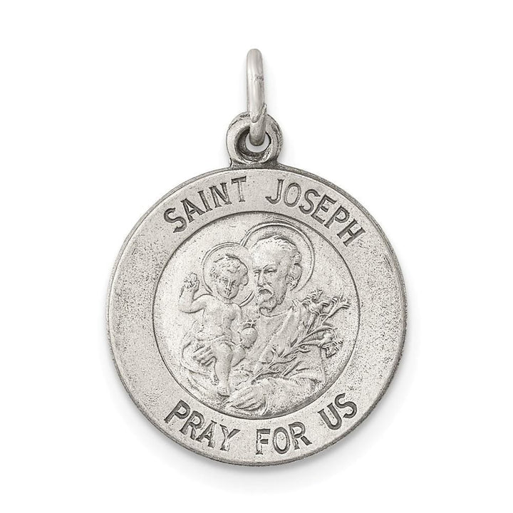 Lovely Rita's Pendants & Charms No Engraving Sterling Silver Antiqued Saint Joseph Medal