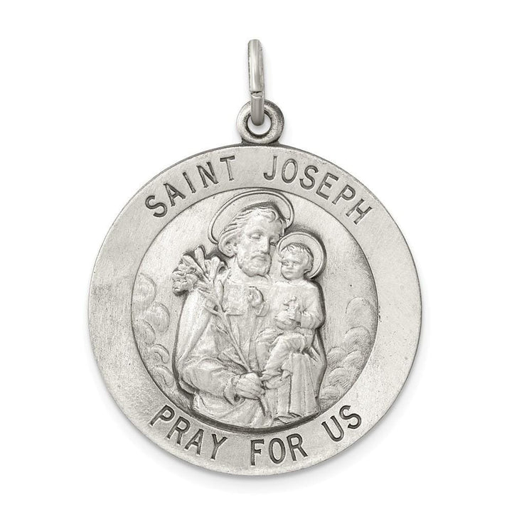 Lovely Rita's Pendants & Charms No Engraving Sterling Silver Antiqued Saint Joseph Medal