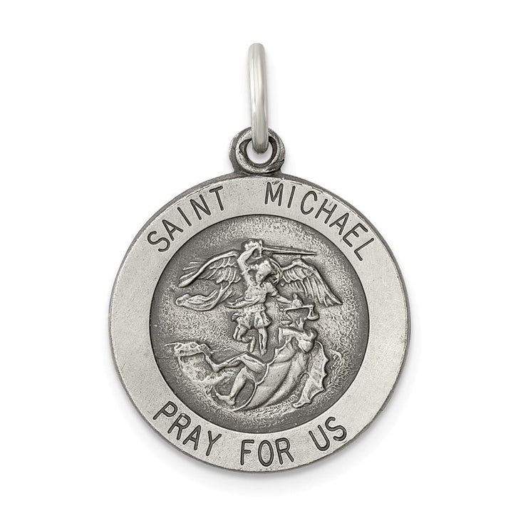 Lovely Rita's Pendants & Charms No Engraving Sterling Silver Antiqued Saint Michael Medal