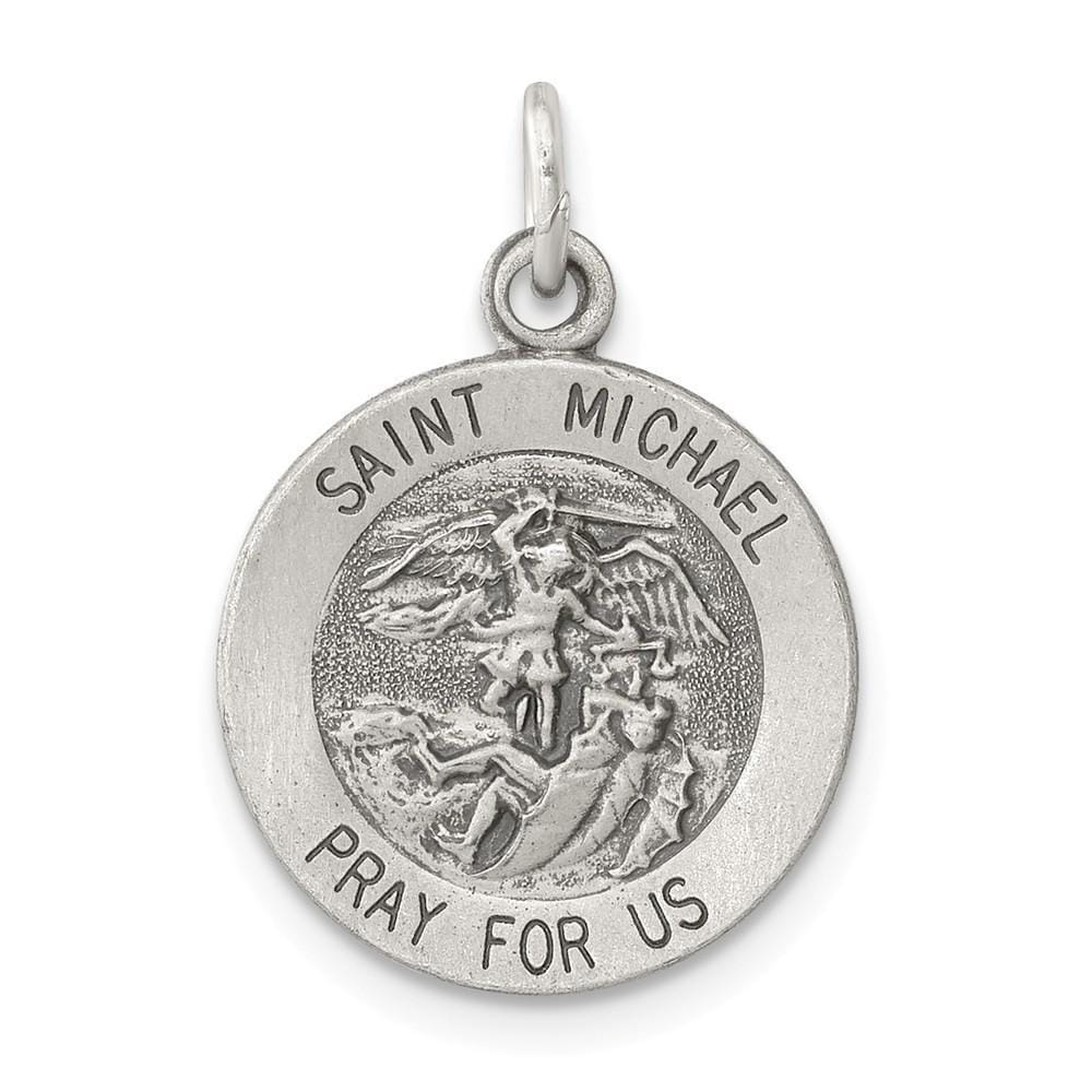 Lovely Rita's Pendants & Charms No Engraving Sterling Silver Antiqued Saint Michael Medal Pendant