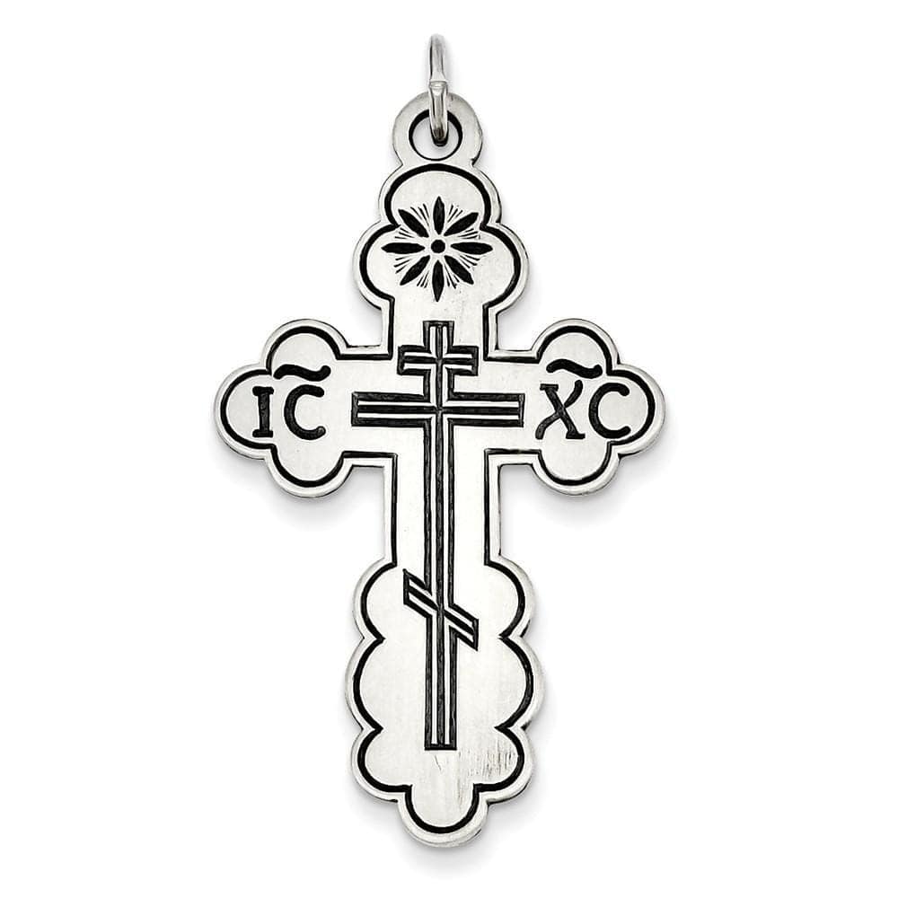 Lovely Rita's Pendants & Charms No Engraving Sterling Silver Eastern Orthodox Cross Pendant