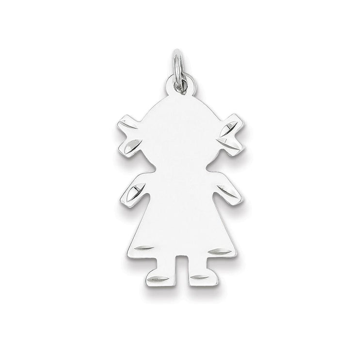 Lovely Rita's Pendants & Charms No Engraving Sterling Silver Engravable Girl Disc Charm