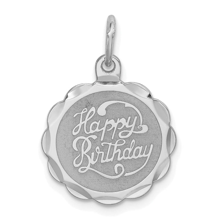 Lovely Rita's Pendants & Charms No Engraving Sterling Silver Happy Birthday Disc Pendant