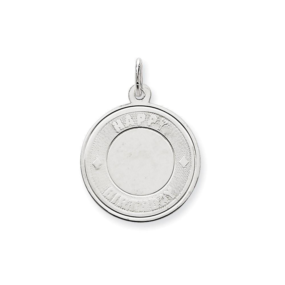 Lovely Rita's Pendants & Charms No Engraving Sterling Silver Happy Birthday Disc Pendant