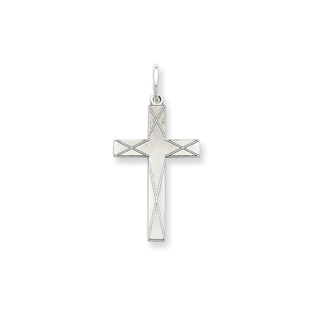 Lovely Rita's Pendants & Charms No Engraving Sterling Silver Laser Designed Cross Pendant