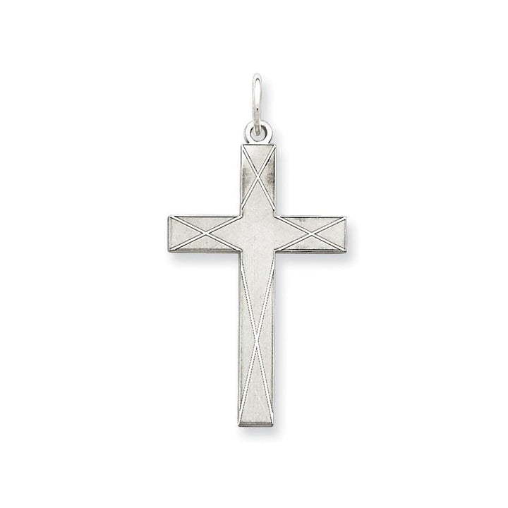 Lovely Rita's Pendants & Charms No Engraving Sterling Silver Laser Designed Cross Pendant