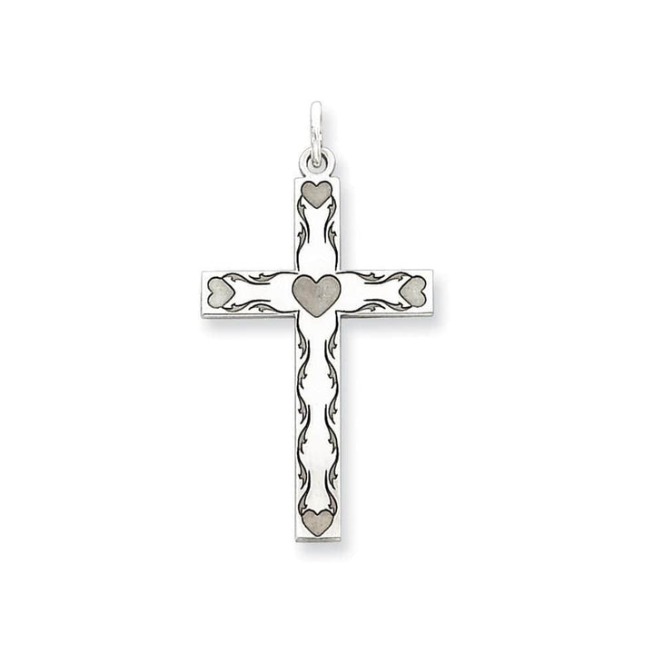 Lovely Rita's Pendants & Charms No Engraving Sterling Silver Laser Designed Cross Pendant