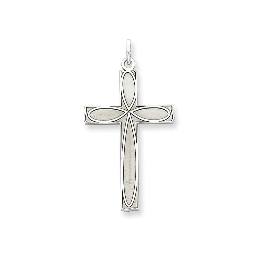 Lovely Rita's Pendants & Charms No Engraving Sterling Silver Laser Designed Cross Pendant