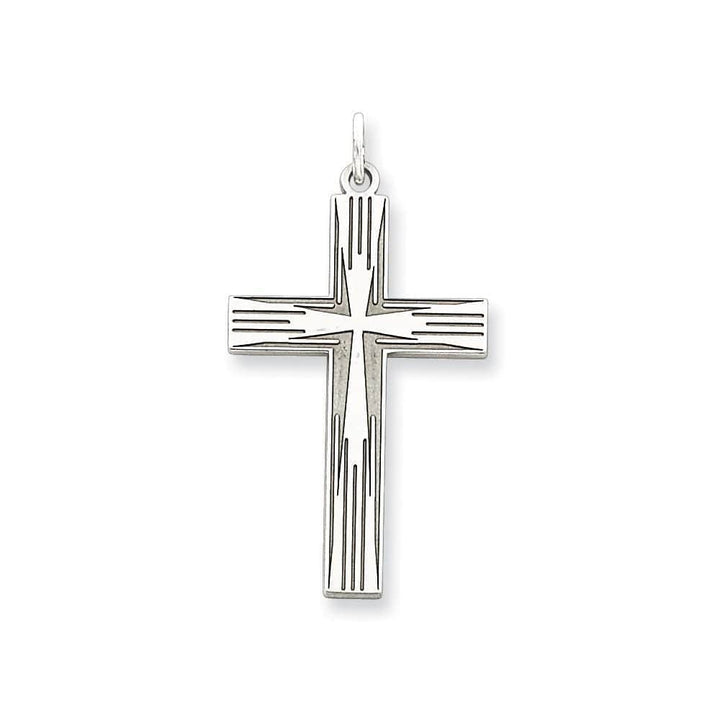 Lovely Rita's Pendants & Charms No Engraving Sterling Silver Laser Designed Cross Pendant