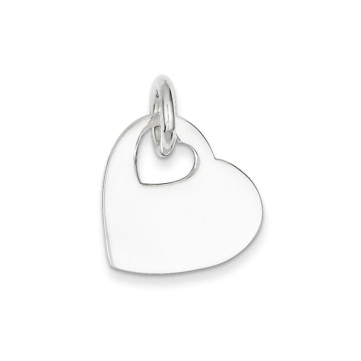 Lovely Rita's Pendants & Charms No Engraving Sterling Silver Polished Cut Out Heart Pendant