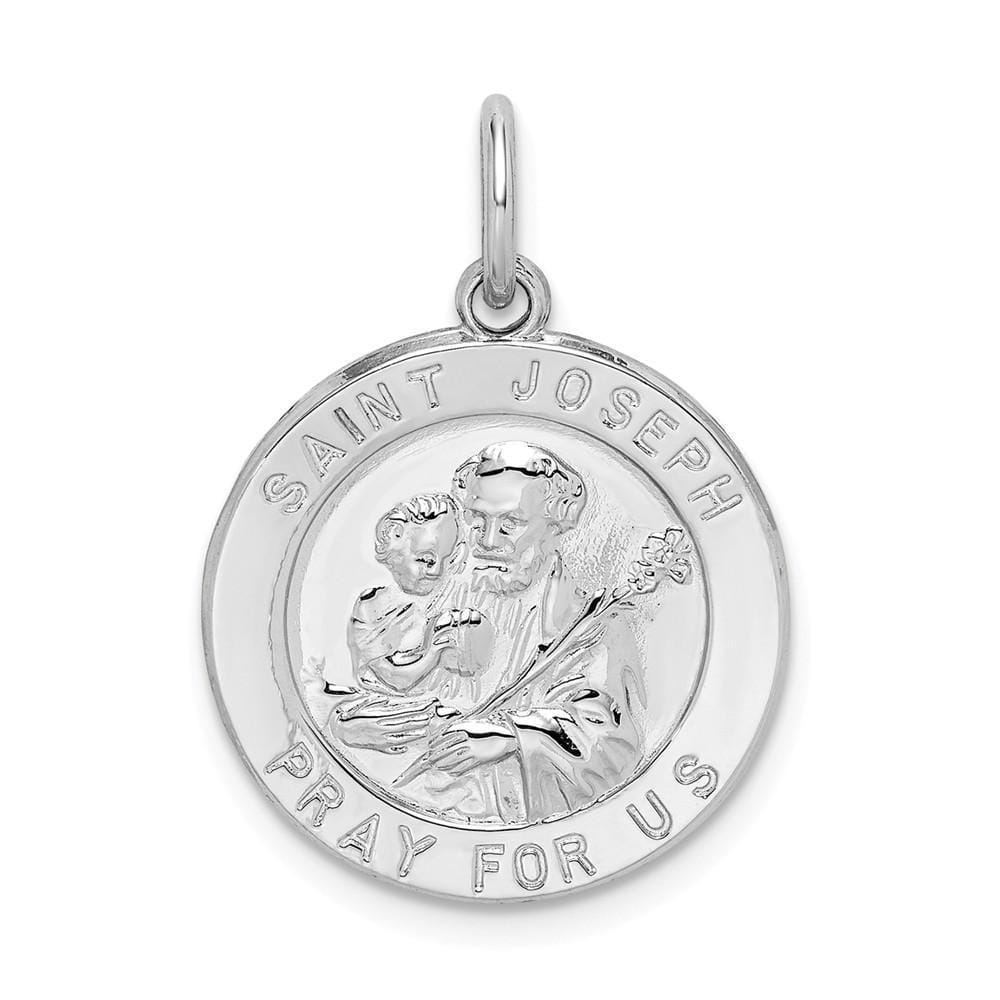 Lovely Rita's Pendants & Charms No Engraving Sterling Silver Saint Joseph Medal