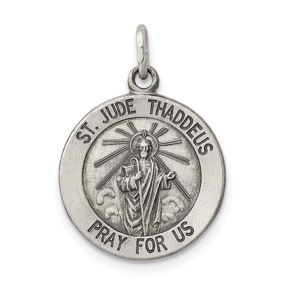 Lovely Rita's Pendants & Charms No Engraving Sterling Silver Saint Jude Thaddeus Medal