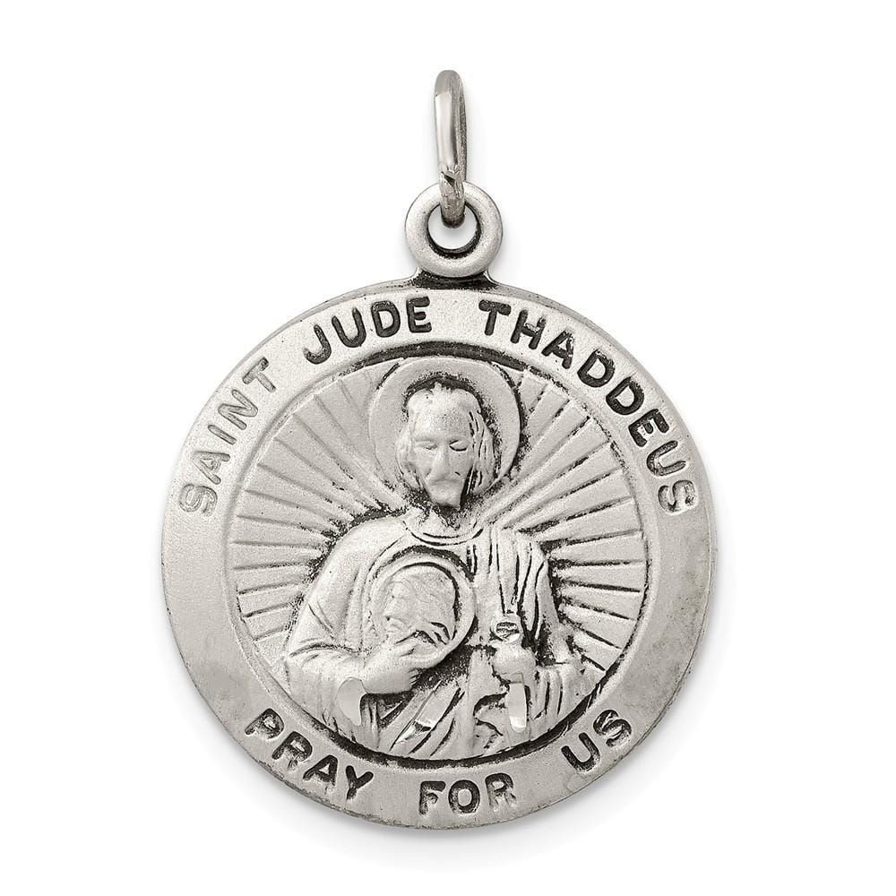 Lovely Rita's Pendants & Charms No Engraving Sterling Silver Saint Jude Thaddeus Medal