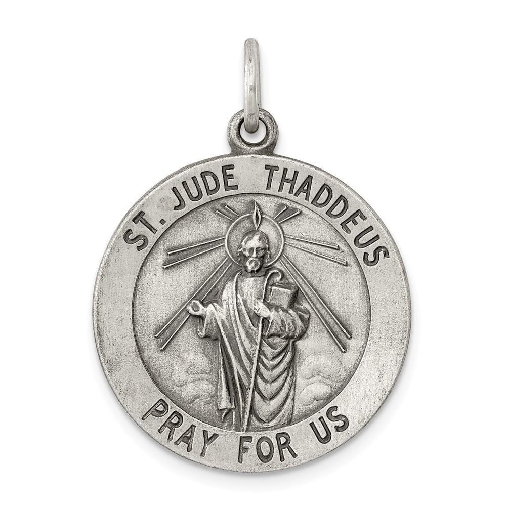 Lovely Rita's Pendants & Charms No Engraving Sterling Silver Saint Jude Thaddeus Medal