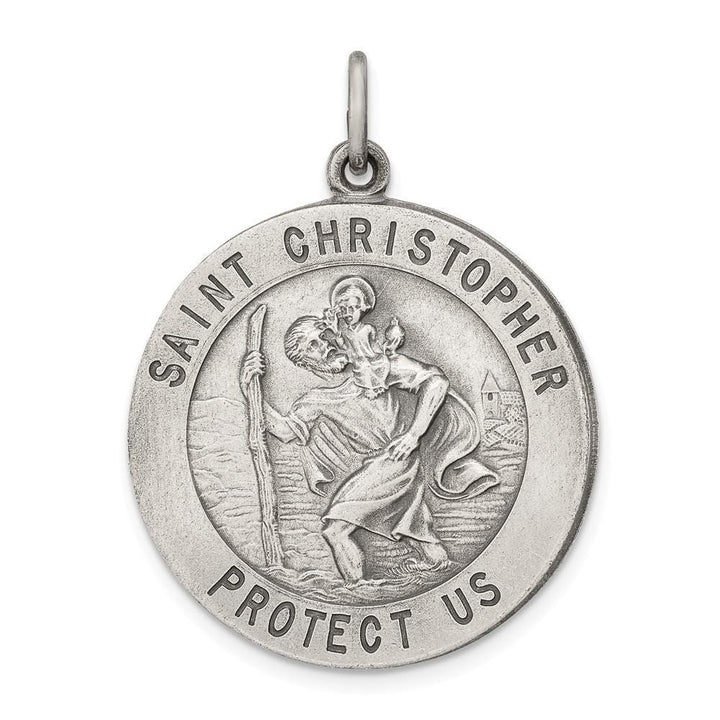Lovely Rita's Pendants & Charms No Engraving Sterling Silver St. Christopher Medal