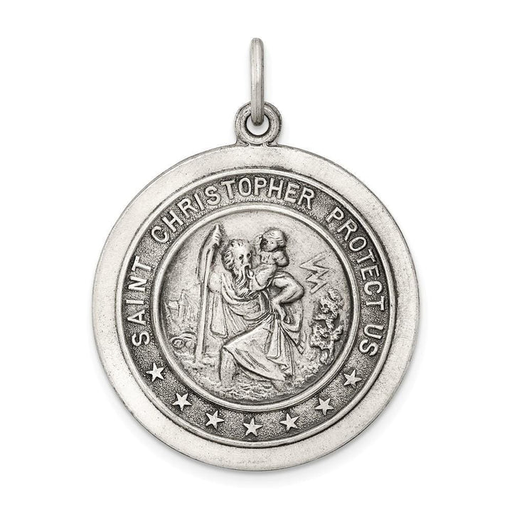 Lovely Rita's Pendants & Charms No Engraving Sterling Silver St. Christopher Medal
