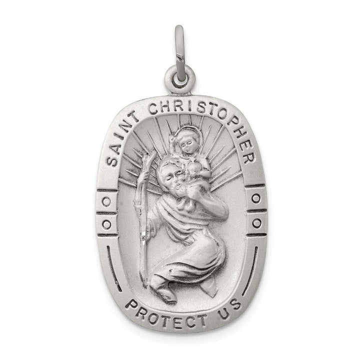 Lovely Rita's Pendants & Charms No Engraving Sterling Silver St. Christopher Medal