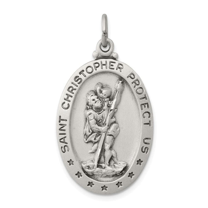 Lovely Rita's Pendants & Charms No Engraving Sterling Silver St. Christopher Medal