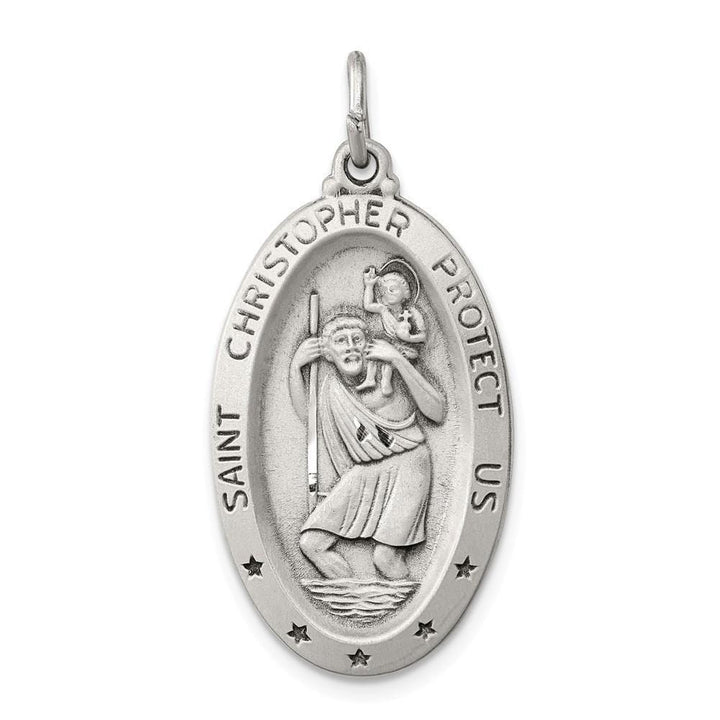 Lovely Rita's Pendants & Charms No Engraving Sterling Silver St. Christopher Medal