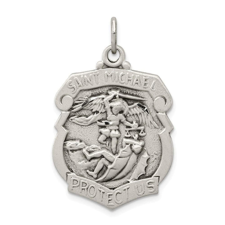 Lovely Rita's Pendants & Charms No Engraving Sterling Silver St. Michael Badge Medal