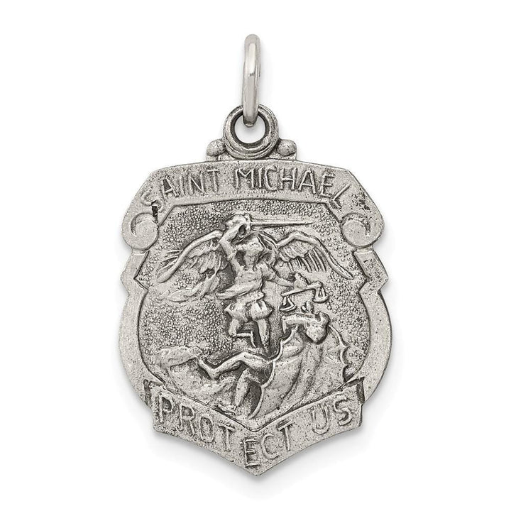 Lovely Rita's Pendants & Charms No Engraving Sterling Silver St. Michael Badge Medal