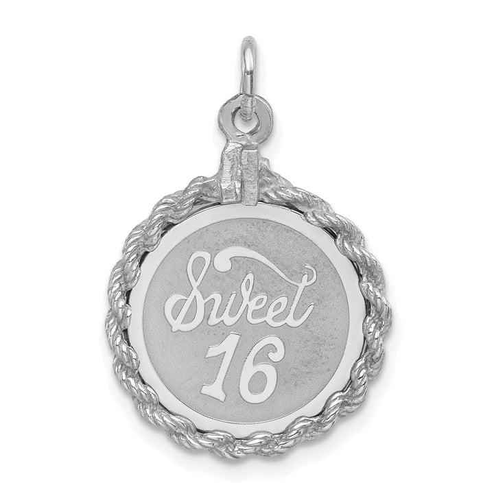 Lovely Rita's Pendants & Charms No Engraving Sterling Silver Sweet Sixteen Disc Pendant