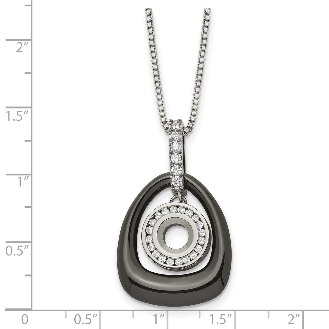 Chisel Pendants & Charms Polish Ceramic Titanium Pendant Steel Necklace