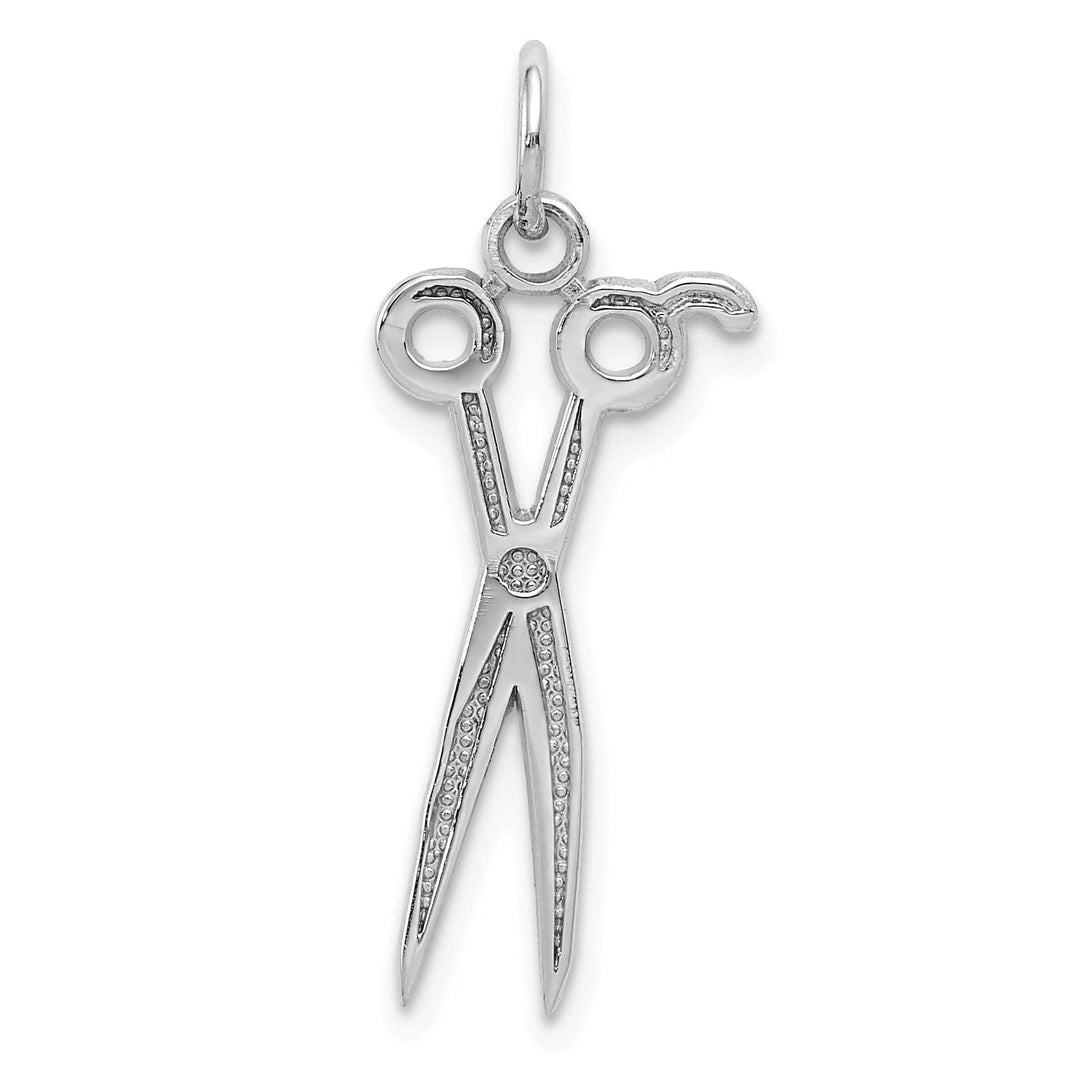 Lovely Rita's Pendants & Charms Polished 14k White Gold Scissors Charm Pendant