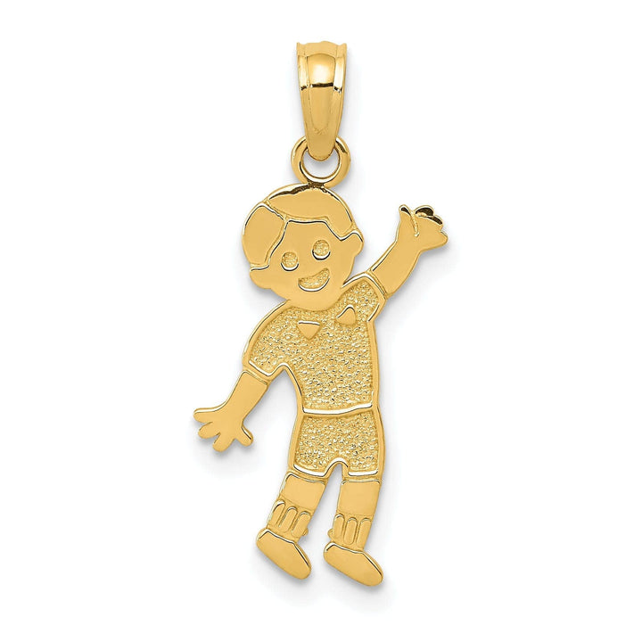 Lovely Rita's Pendants & Charms Polished Solid 14 Yellow Gold Boy Charm Pendant