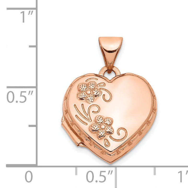 Lovely Rita's Pendants & Charms Rose Gold Domed Heart Locket