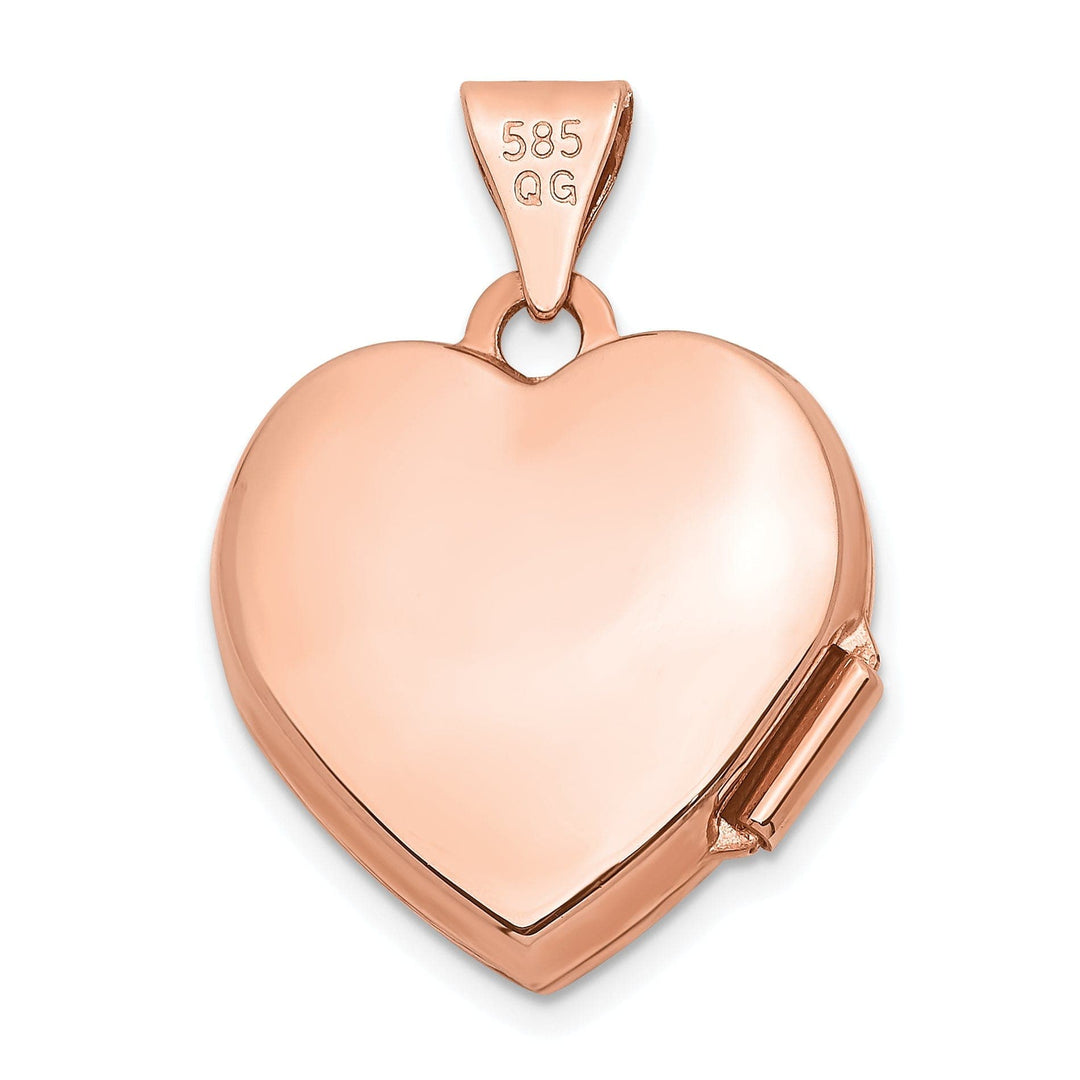 Lovely Rita's Pendants & Charms Rose Gold Domed Heart Locket