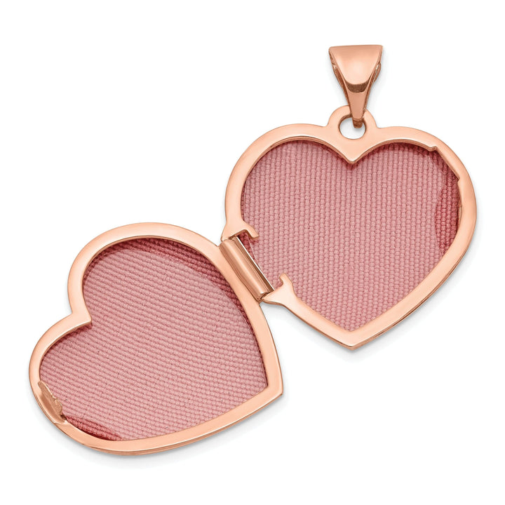 Lovely Rita's Pendants & Charms Rose Gold Domed Heart Locket
