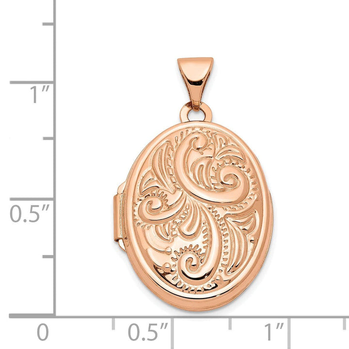 Lovely Rita's Pendants & Charms Rose Gold Domed Oval Locket